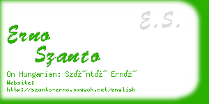 erno szanto business card